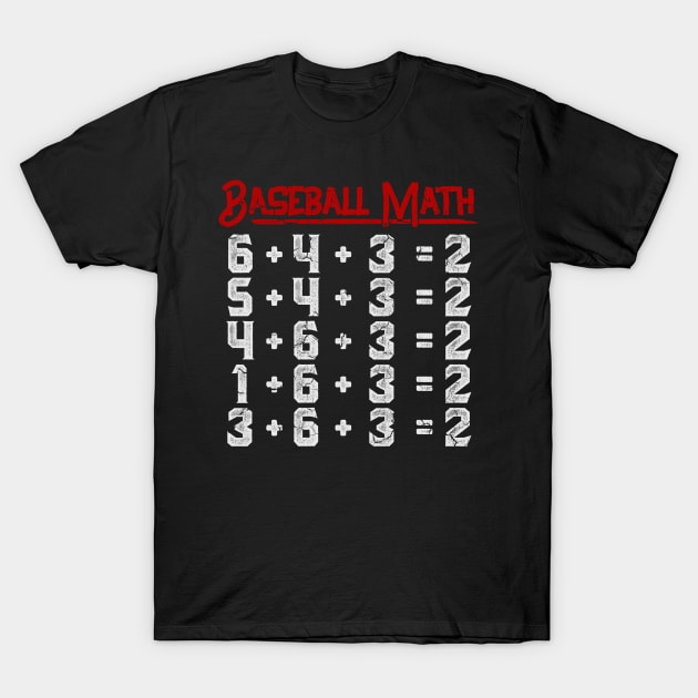 Baseball Math Double Play T-Shirt by E